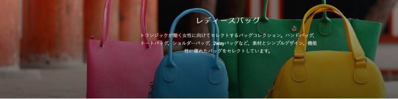 �r�W�l�X�o�b�O�����ʔ̃T�C�g�uTRANSIC LADIES�v���T�C�g